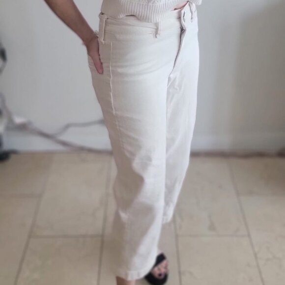 Banana Republic petite cream denims size 27  crop fit cotton - Picture 1 of 1